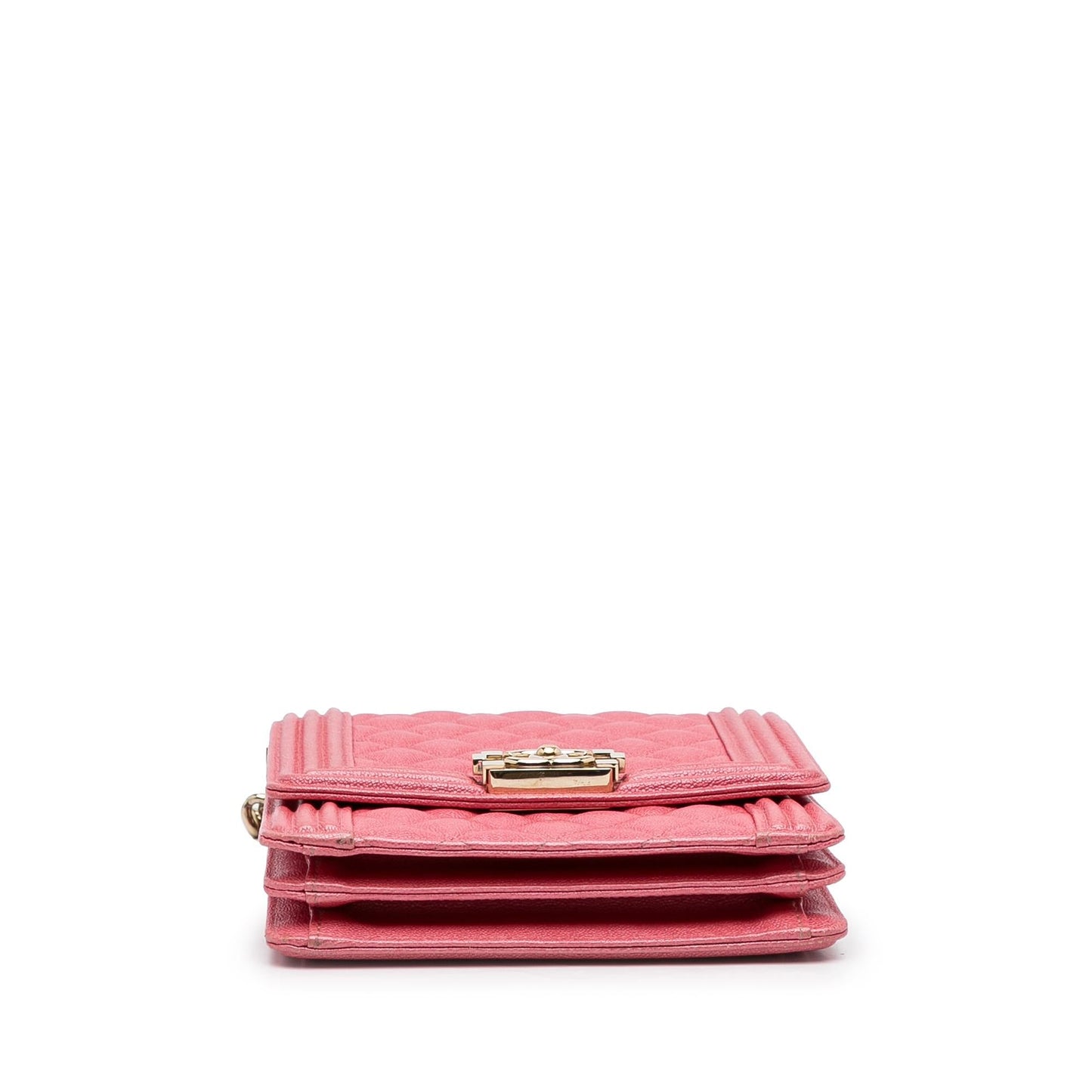 Chanel Quilted Caviar North South Boy Flap