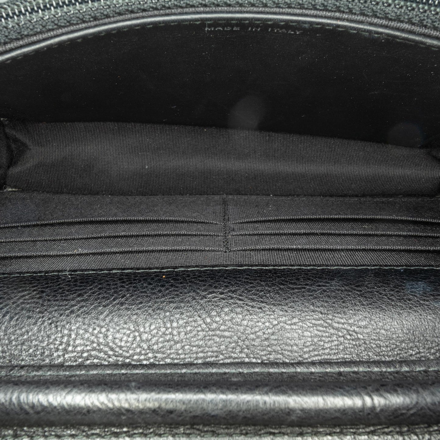 Chanel Quilted Crumpled Calfskin So Black Wallet On Chain (SHG-VI9SVY)