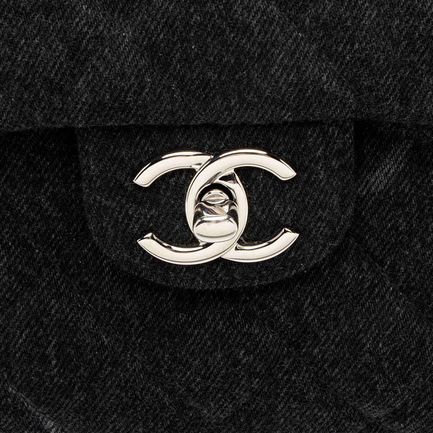 Chanel Quilted Denim CC Jumbo Single Flap Bag