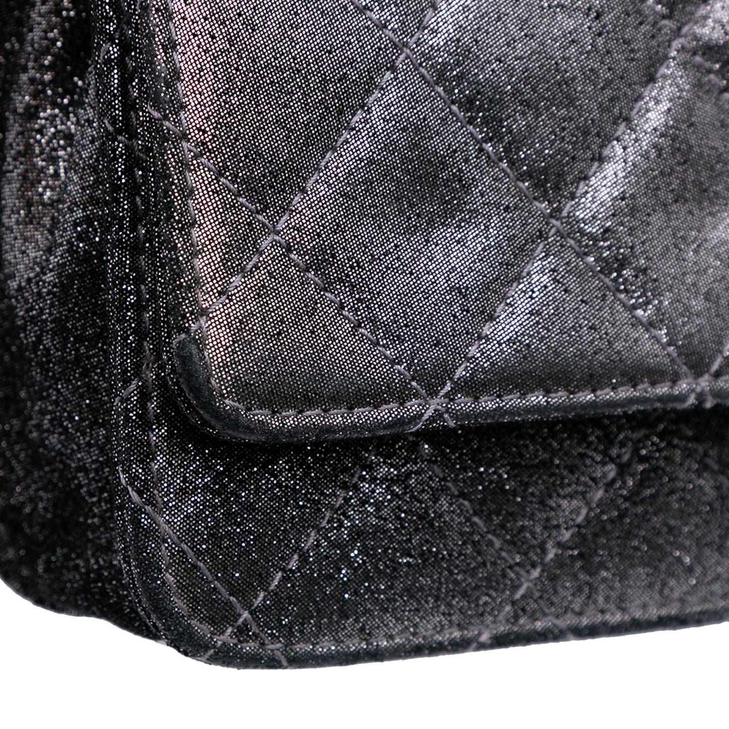 Chanel Quilted Iridescent Lambskin Tartan Button Wallet On Chain