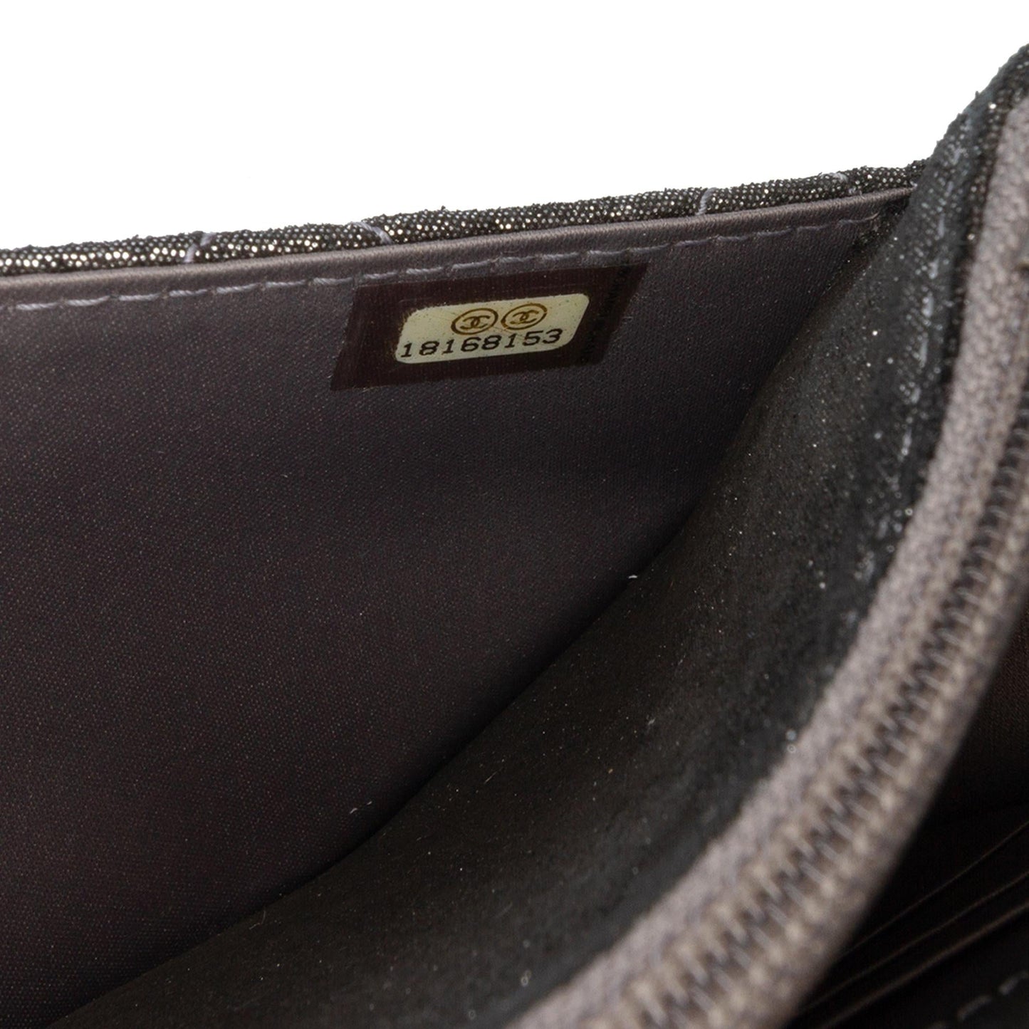 Chanel Quilted Iridescent Lambskin Tartan Button Wallet On Chain