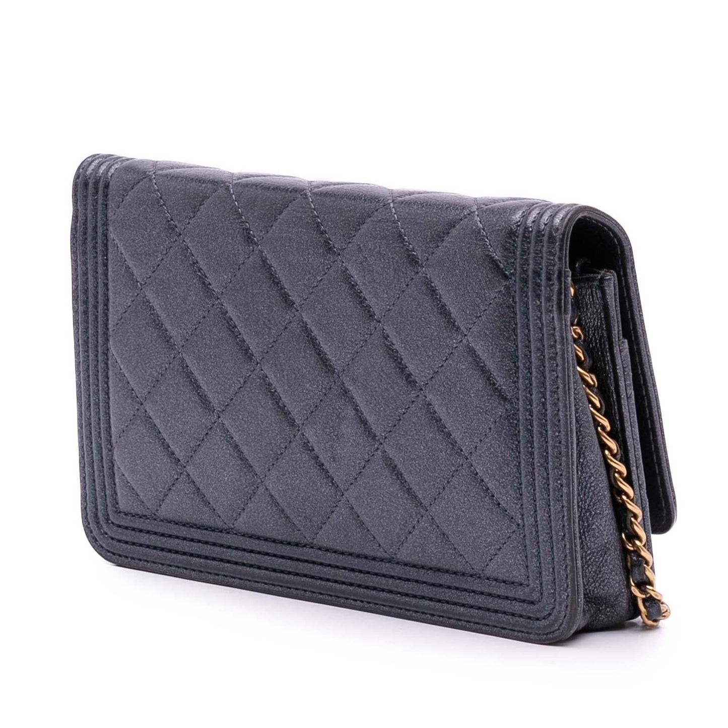 Chanel Quilted Lambskin Boy Wallet On Chain