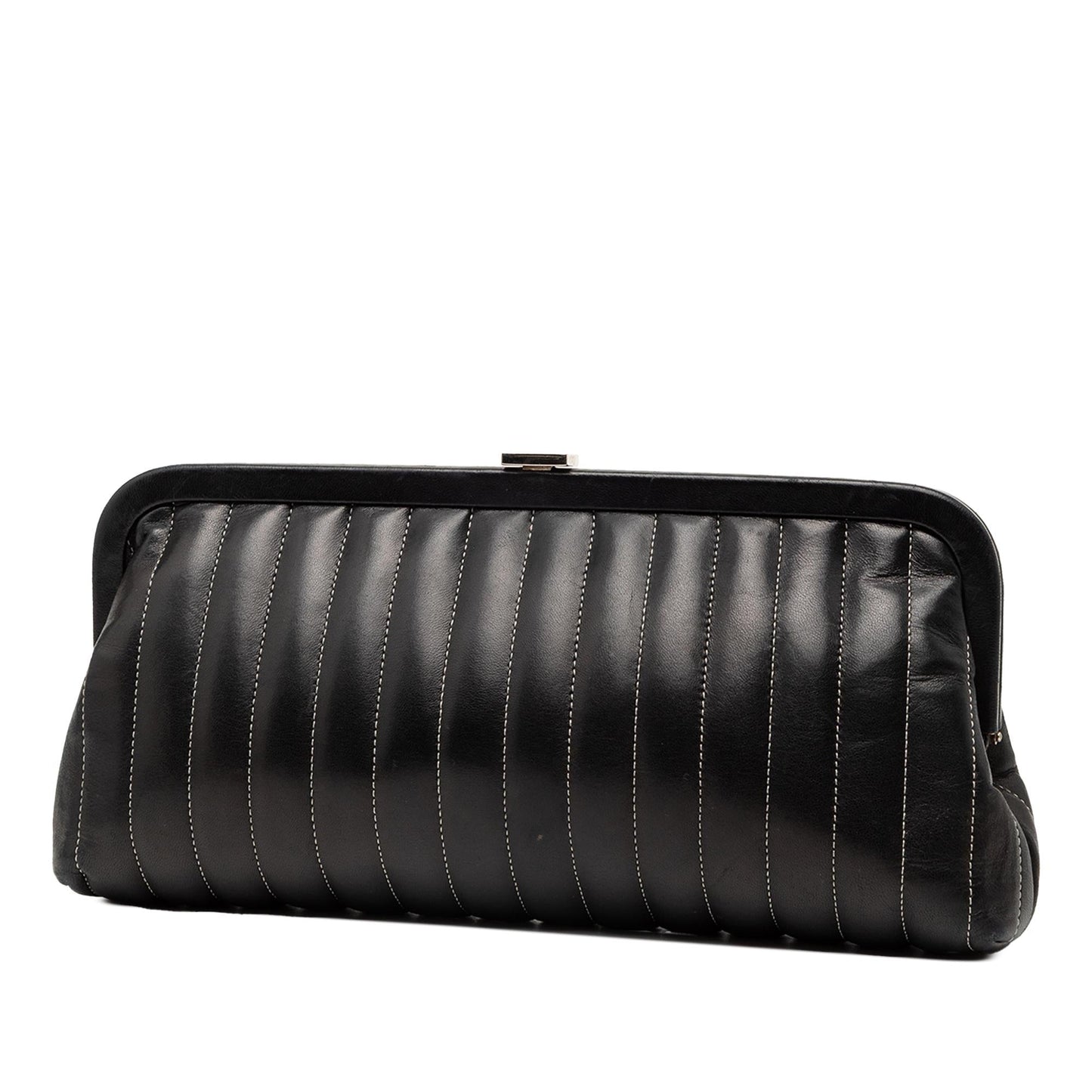 Chanel Quilted Lambskin Mademoiselle Ligne Clutch