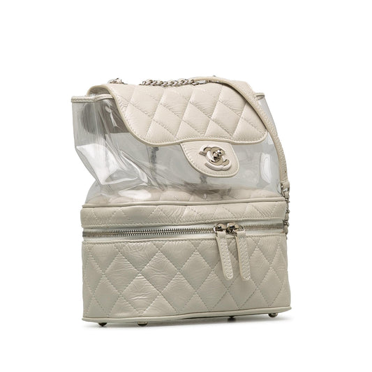 Chanel Quilted Lambskin and PVC Aquarium Backpack