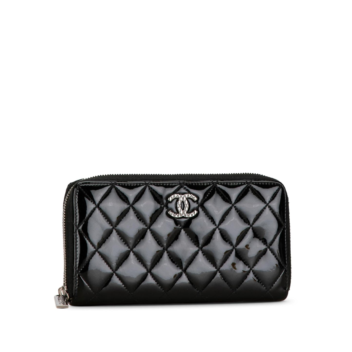 Luxury Chanel Quilted Patent Brilliant Zip Around Wallet (SHG-9dsHwF)