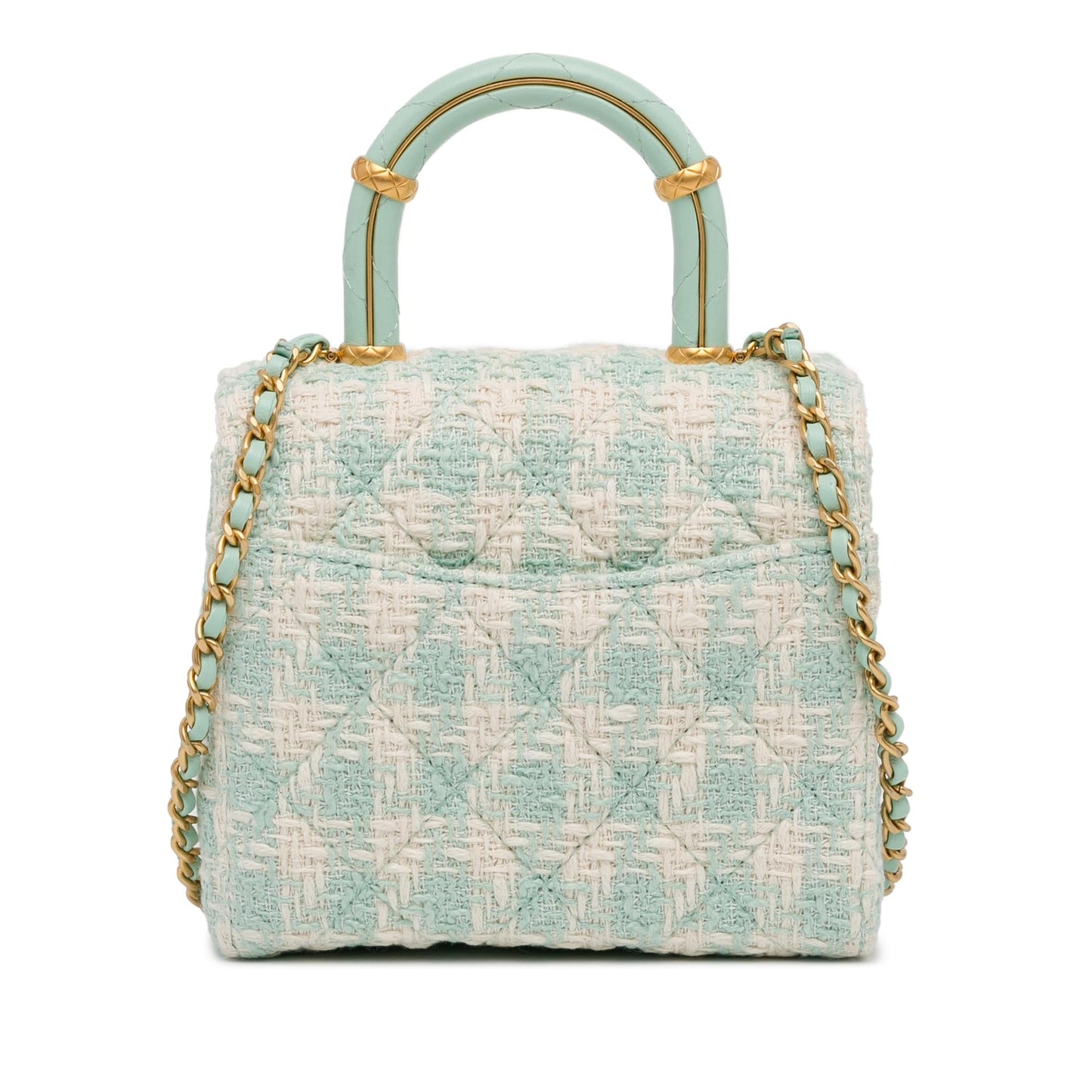 Chanel Quilted Tweed Crush Top Handle Flap (SHG-ITi7vU)