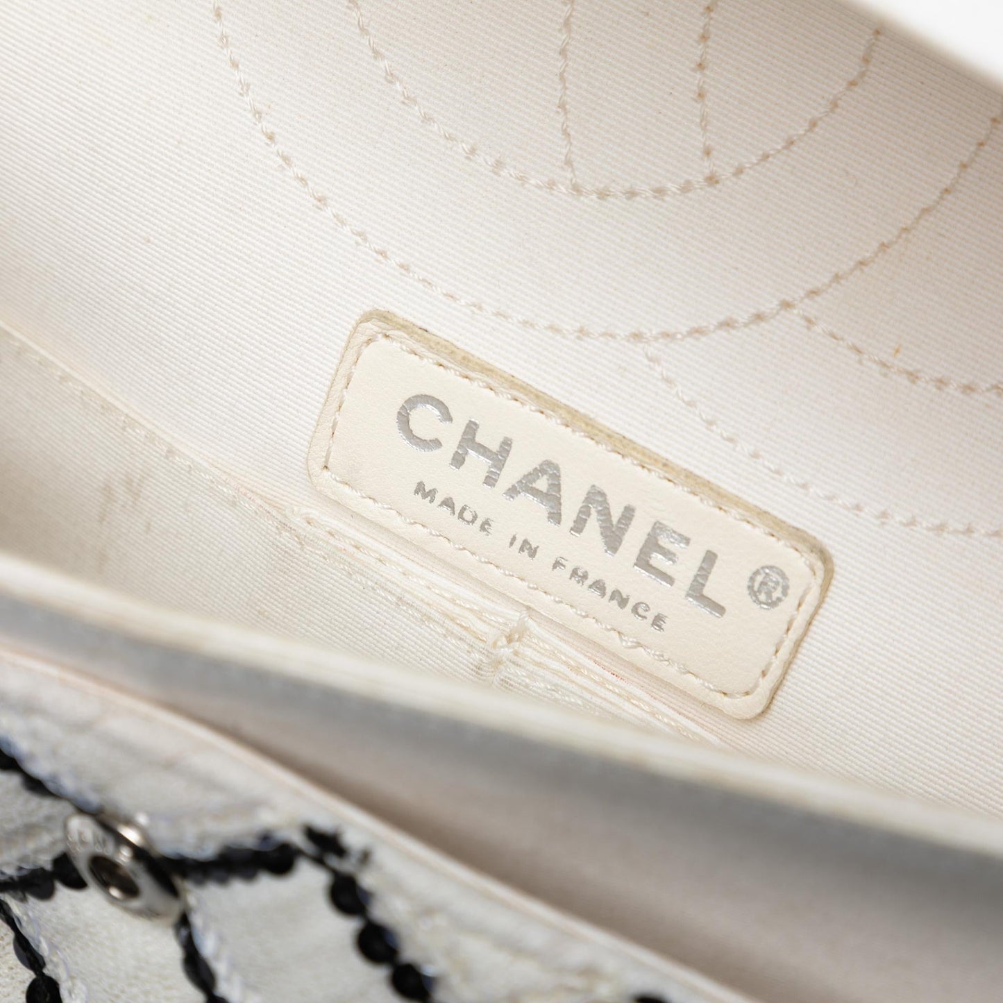 Chanel Reissue 2.55 Quilted Sequined Mesh Double Flap 225