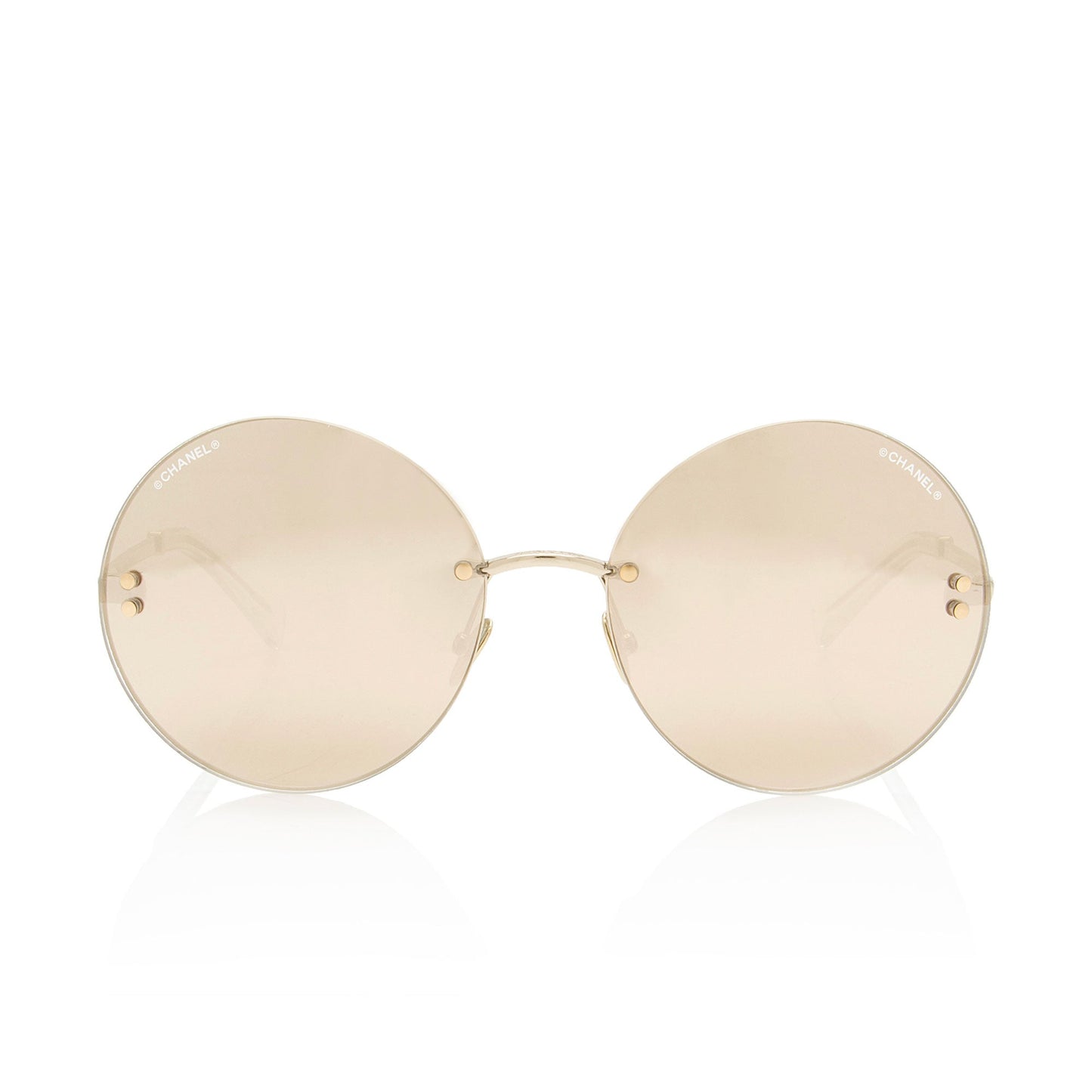 Chanel Rimless Round Sunglasses