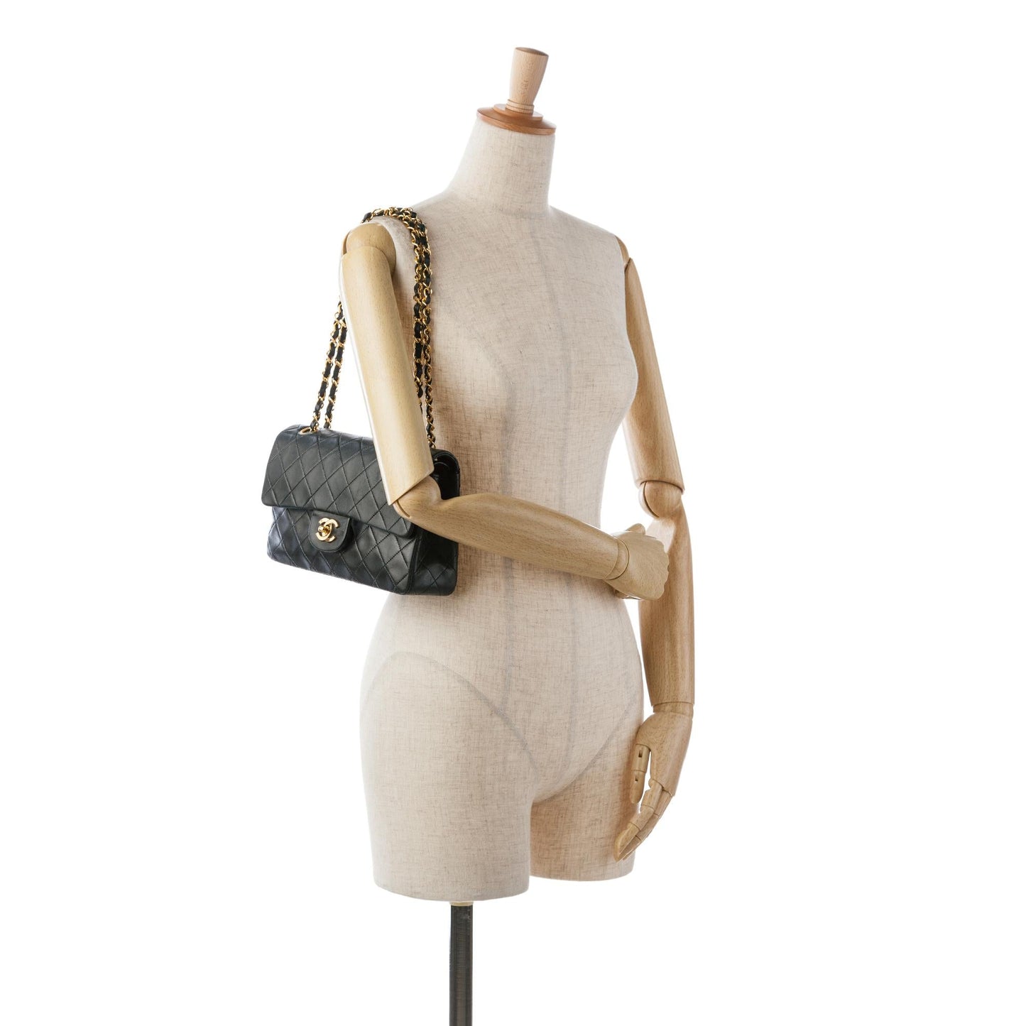 Chanel Small Classic Lambskin Double Flap (SHG-e2qOYF)