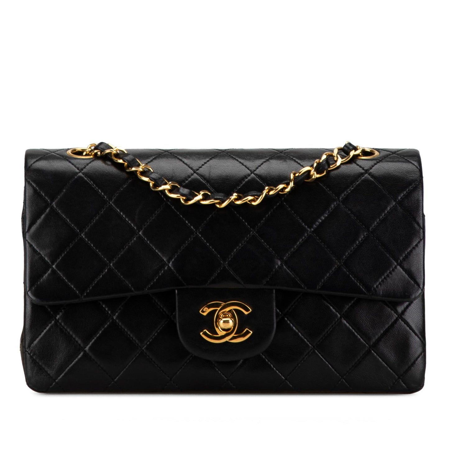 Chanel Small Classic Lambskin Double Flap (SHG-uhzzcD)