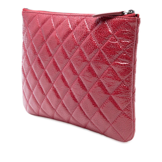 Chanel Small Crinkled Patent O Case Clutch