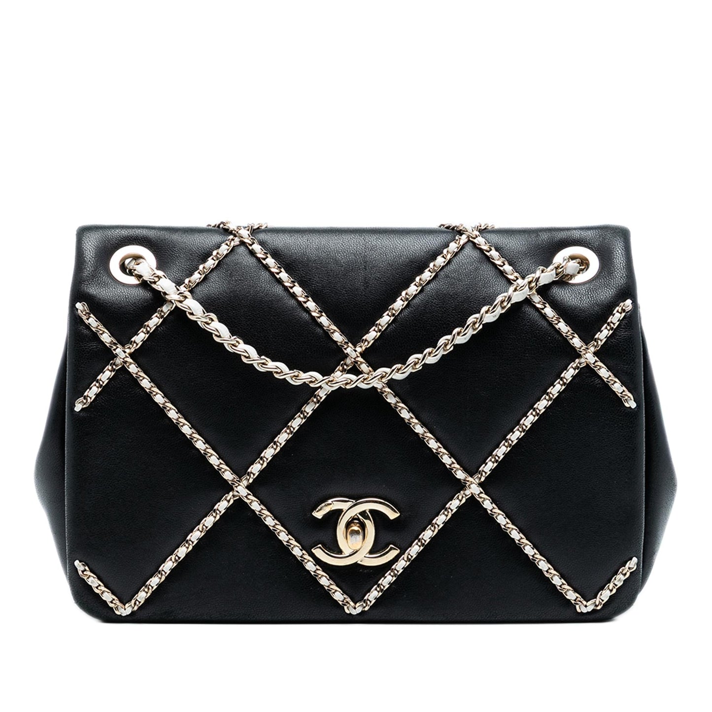 Chanel Small Lambskin Entwined Chain Flap