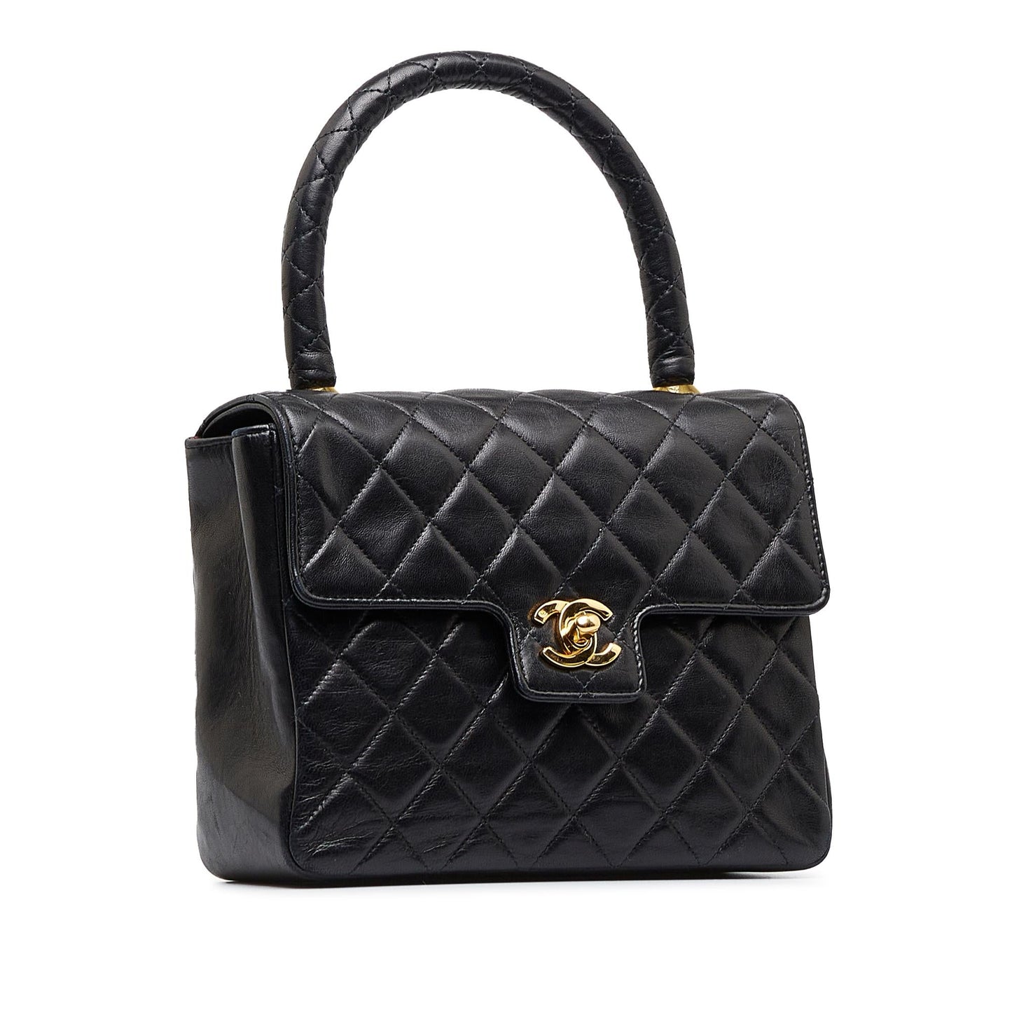 Chanel Small Lambskin Kelly Top Handle Bag (SHG-LKG1nz)