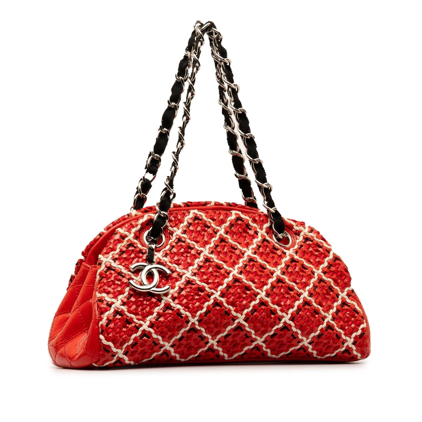 Luxury Chanel Small Patent Stitch Just Mademoiselle Bowling Bag (SHG-khBnsf)