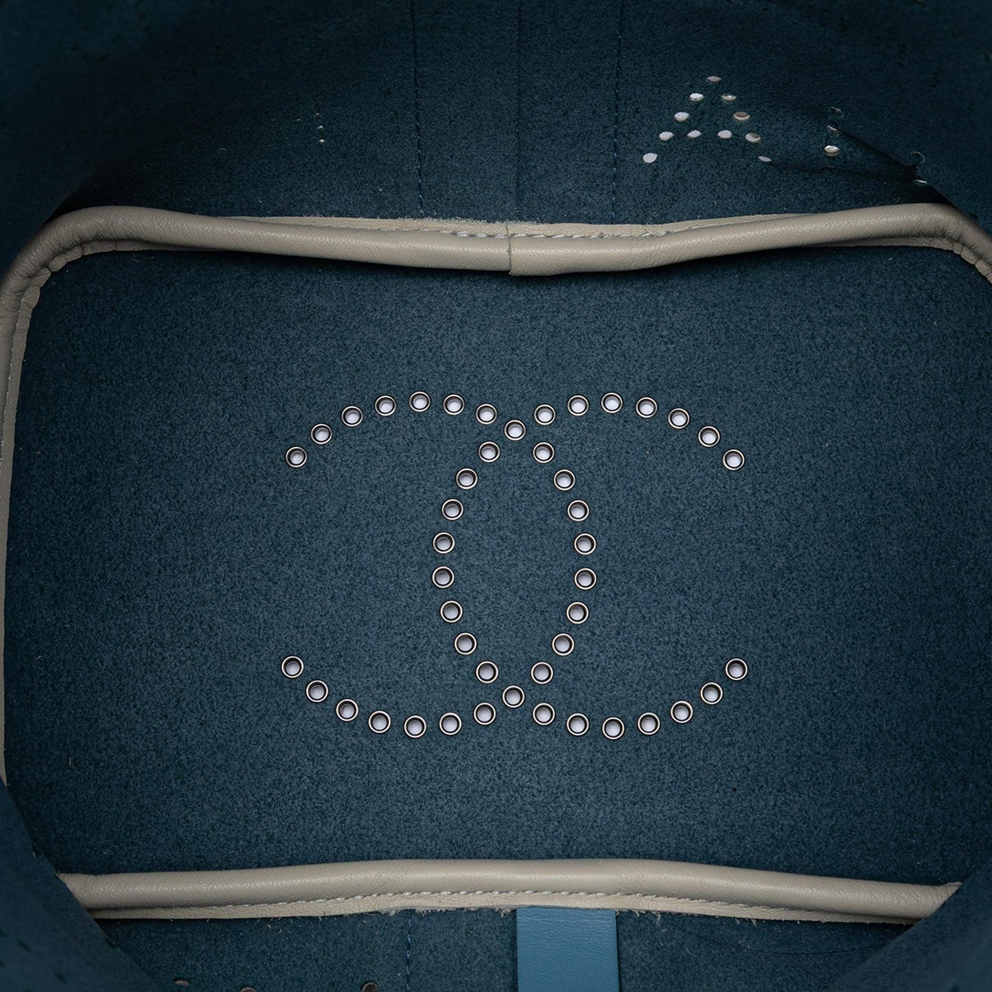 Chanel Small Perforated Calfskin Logo Eyelet Bucket Bag