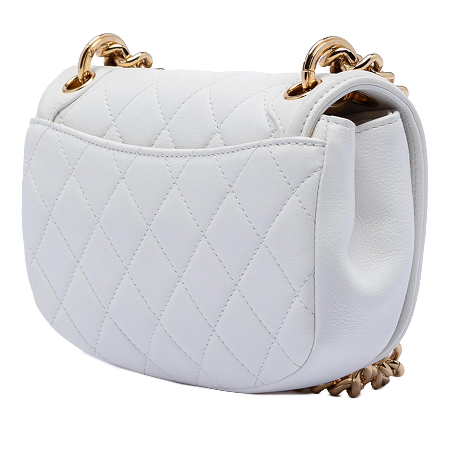 Chanel Small Quilted Calfskin Underline Saddle Flap