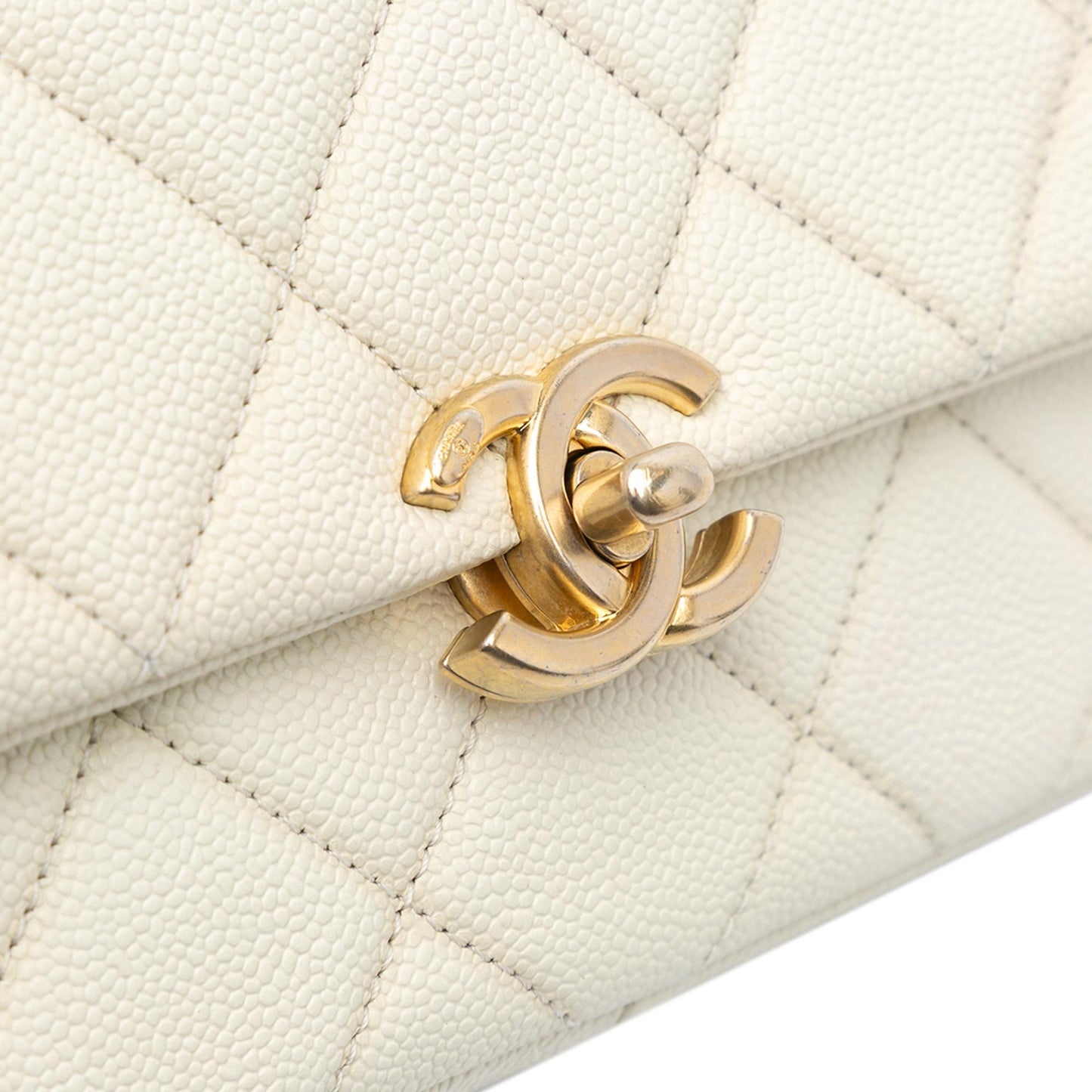 Chanel Small Quilted Caviar Chain Melody Flap