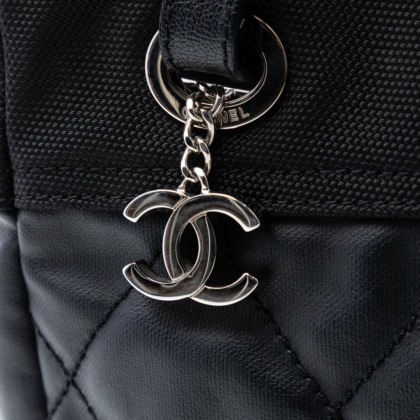 Chanel Small Quilted Coated Canvas Paris Biarritz Tote