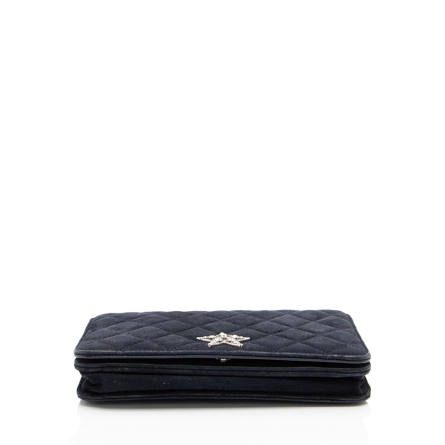 Chanel Suede Crystal Cocostellar Wallet on Chain