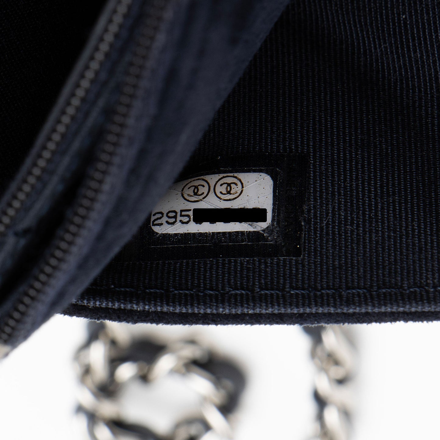 Chanel Suede Crystal Cocostellar Wallet on Chain