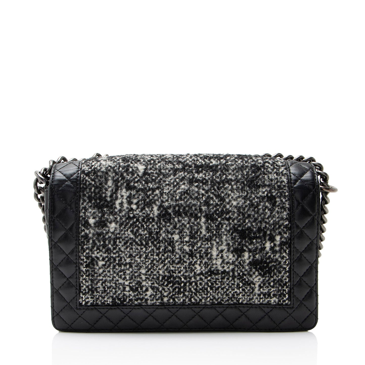 Chanel Tweed Calfskin Paris-Dallas Enchained Old Medium Boy Bag
