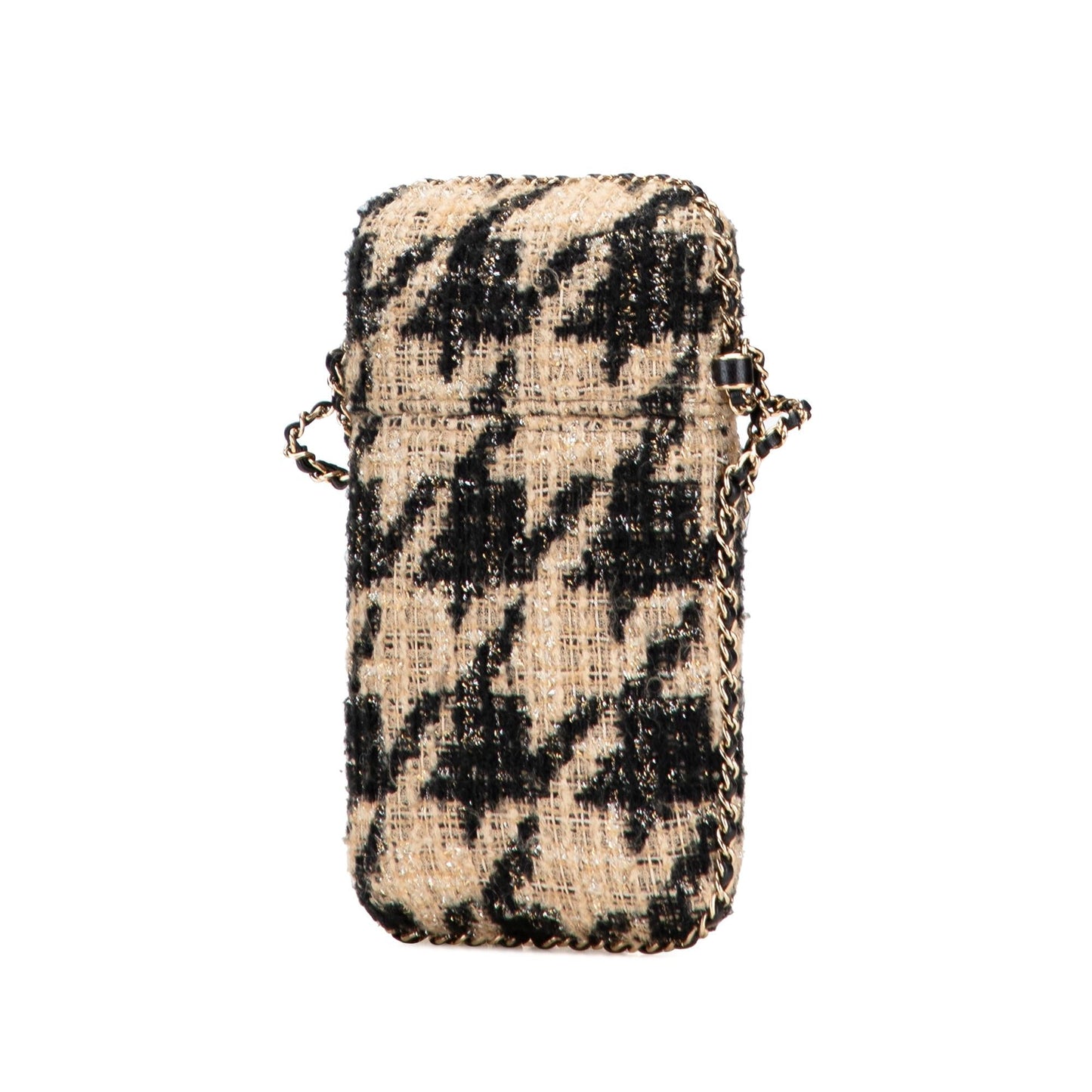 Chanel Tweed Chain Around Phone Holder