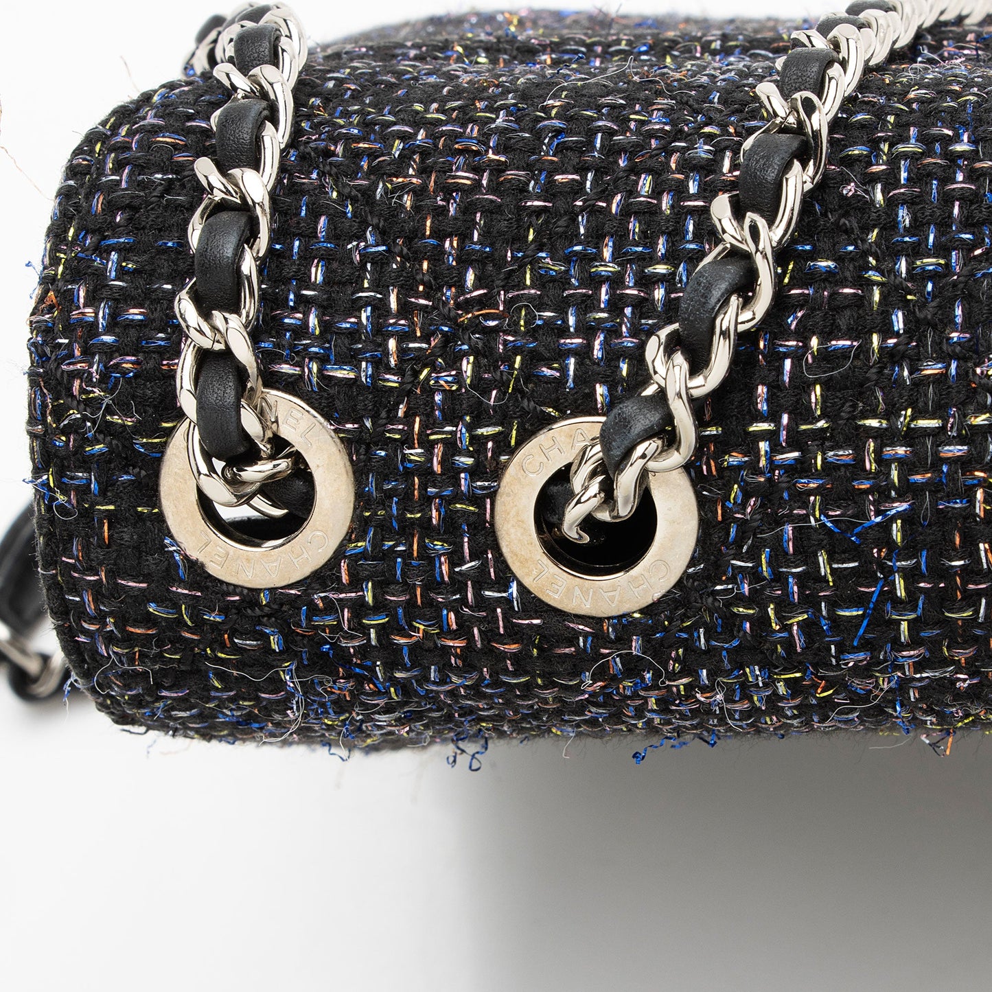 Chanel Tweed Lambskin Beauty Lock Flap Bag