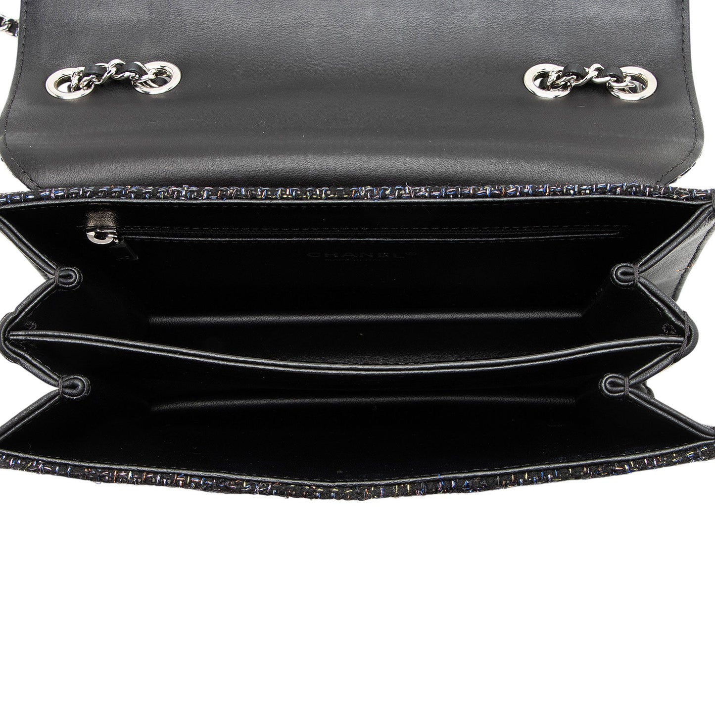 Chanel Tweed Lambskin Beauty Lock Flap Bag