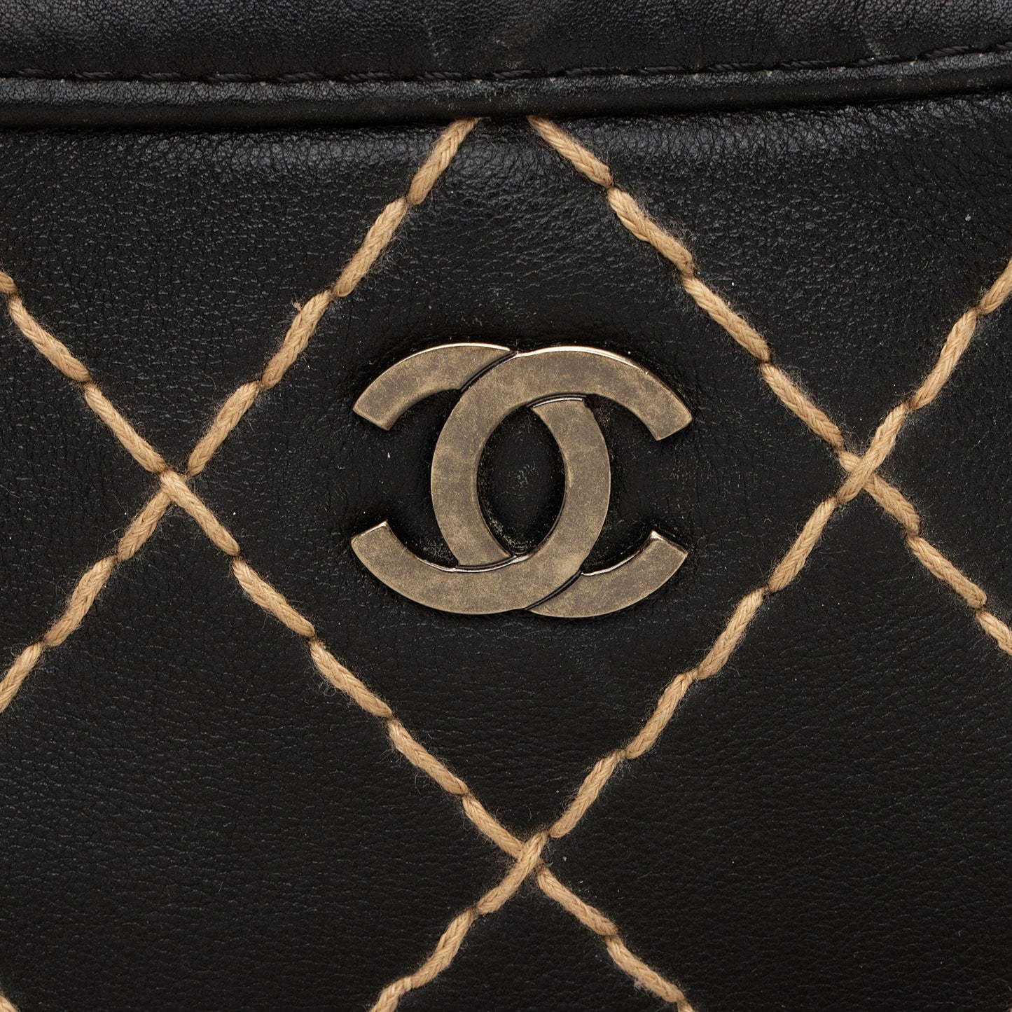 Chanel Vintage Calfskin Wild Stitch Large Satchel