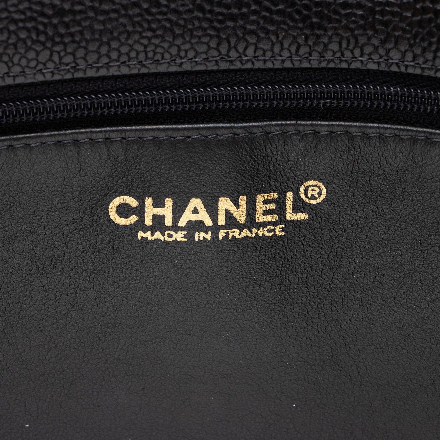 Chanel Vintage Caviar Leather CC Shopping Tote