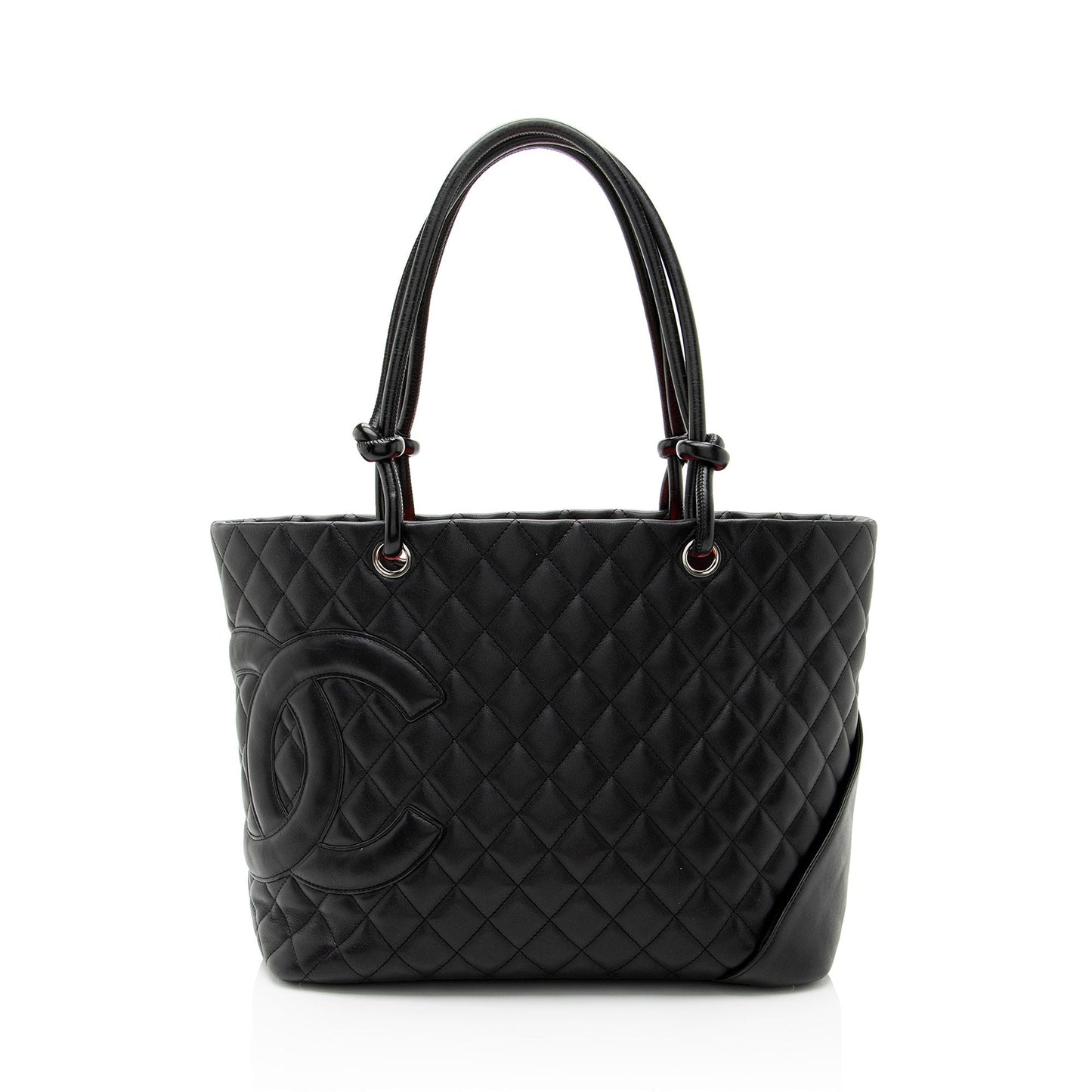 Chanel Vintage Lambskin Ligne Cambon Large Shopping Tote