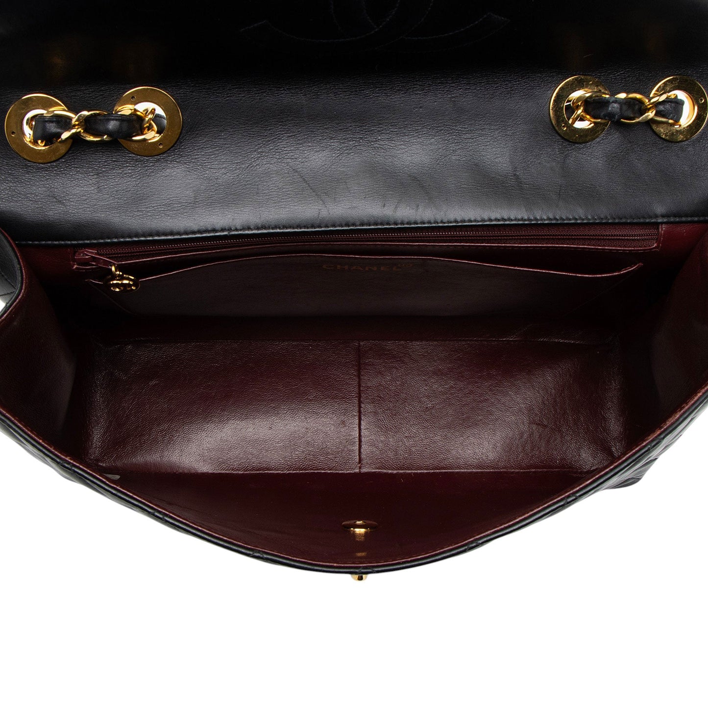 Chanel Vintage Lambskin XL Maxi Single Flap Shoulder Bag