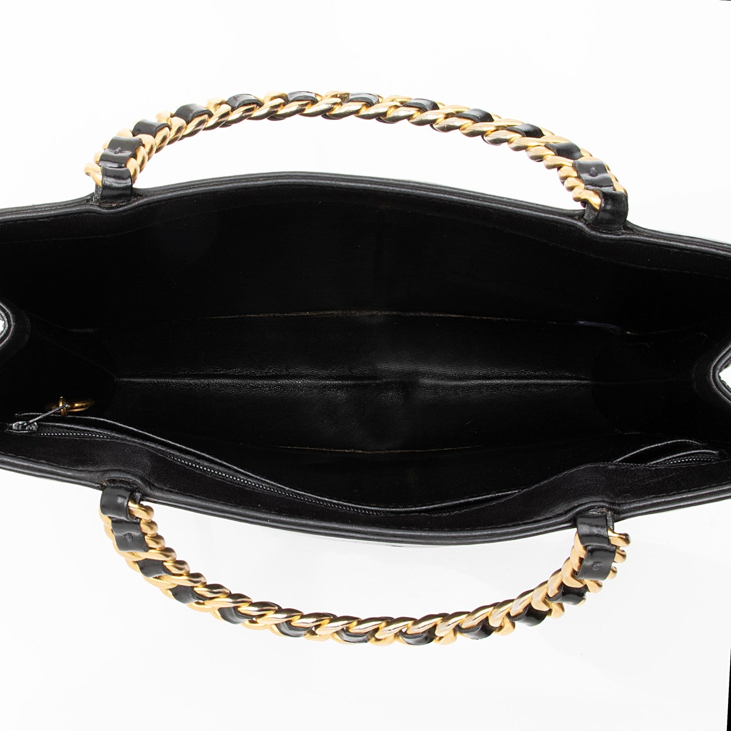 Chanel Vintage Patent Leather Chain Handle Tote (SHF-GLm7W1)