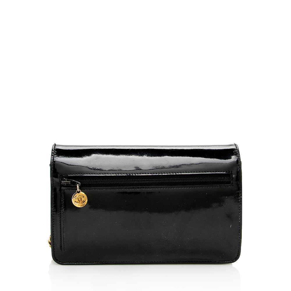 Luxury Chanel Vintage Patent Leather Timeless Wallet on Chain Bag (SHF-16127)