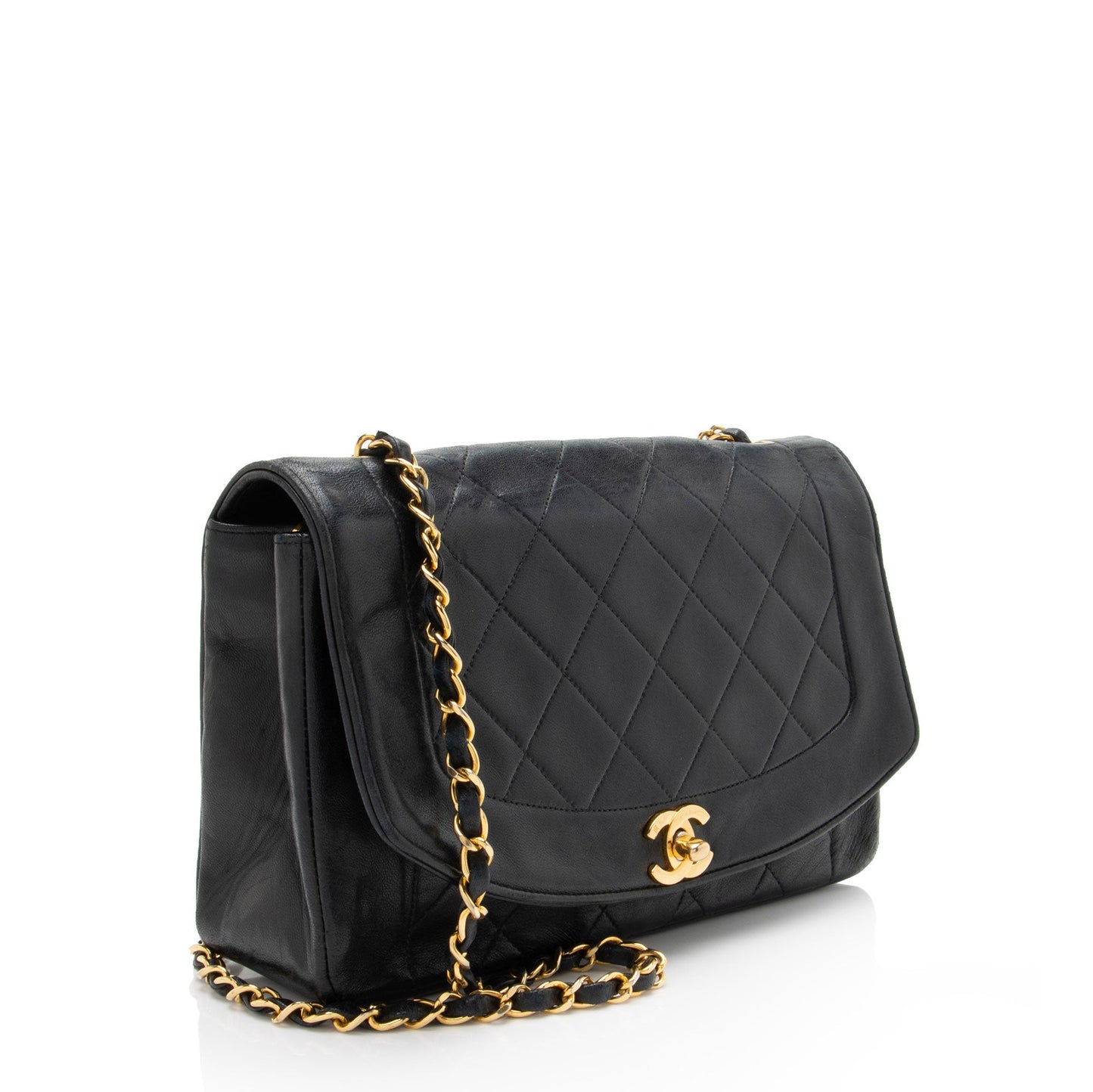 Chanel Vintage Quilted Lambskin Diana Medium Flap Bag