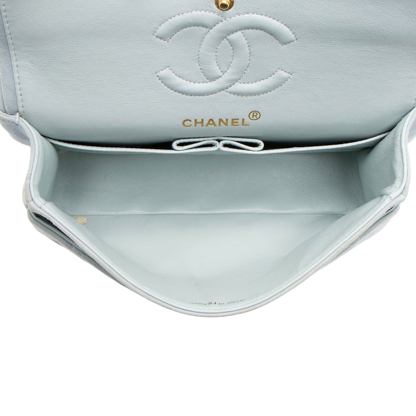Chanel Vintage Suede Classic Small Double Flap Bag