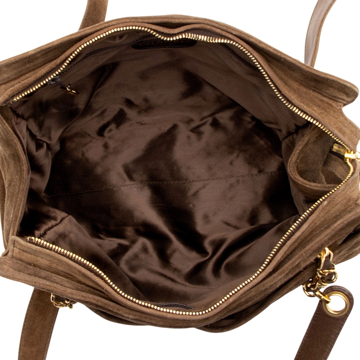 Chanel Vintage Suede Timeless Chain Tote