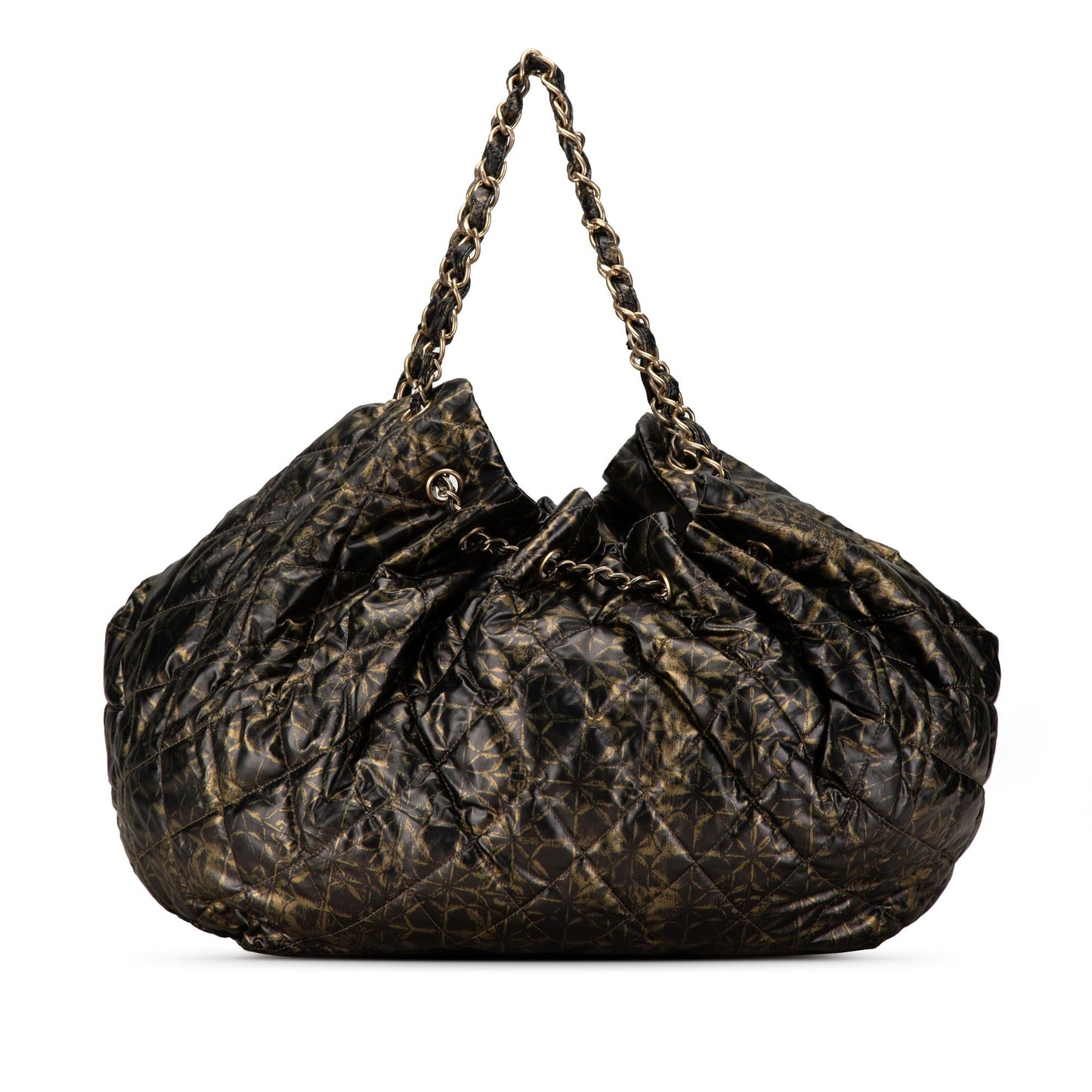 Chanel XL Printed Nylon Cabas Spirit Tote (SHG-Ewd3Kn)