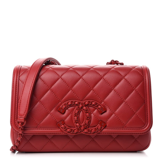 Luxury Chanel SMALL LAMBSKIN QUILTED CC FILIGREE FLAP BAG