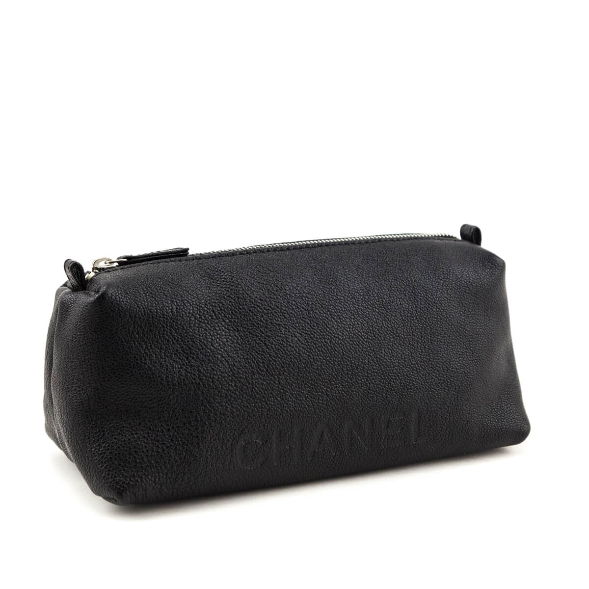 Chanel Black Calfskin Cosmetic Pouch