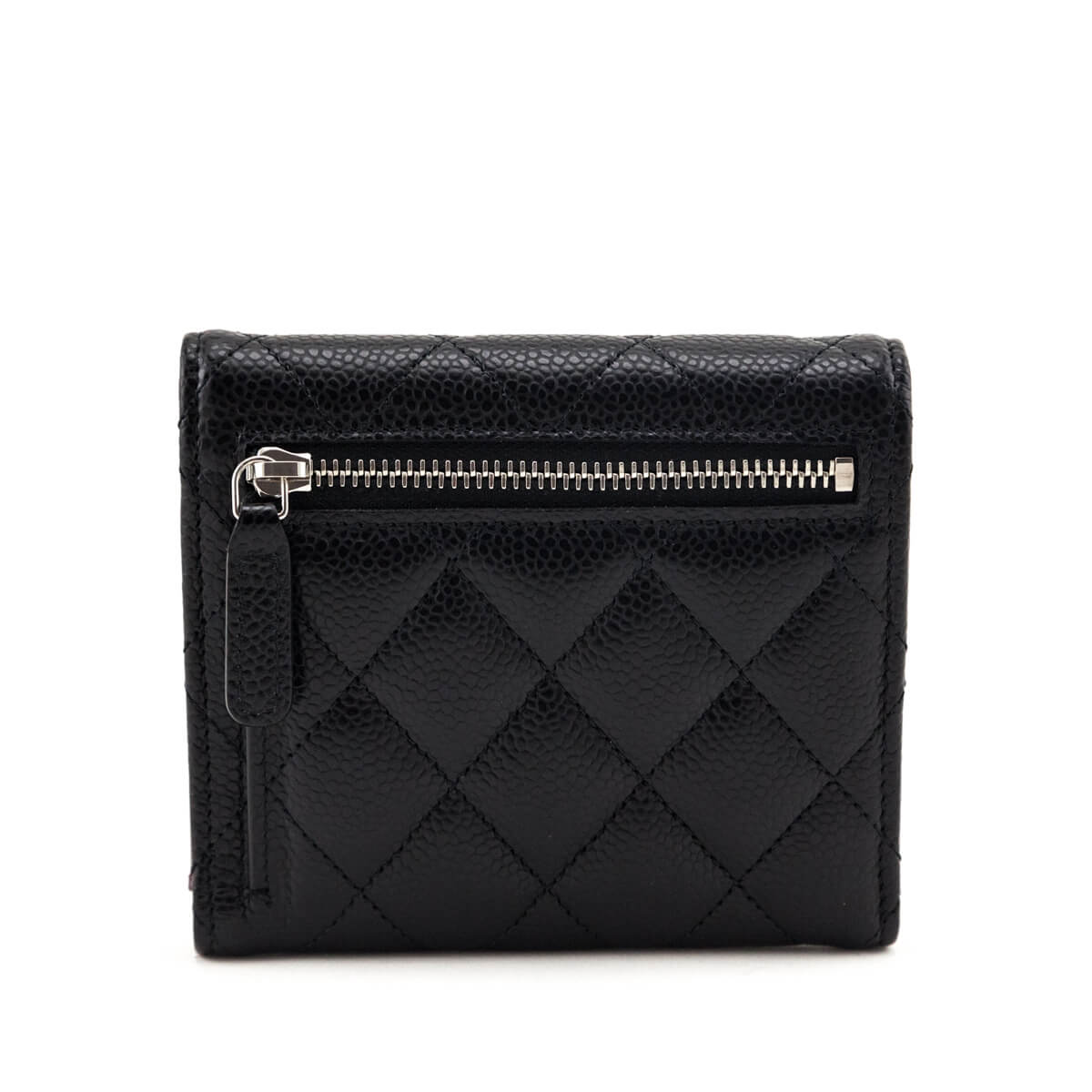 Chanel Black Caviar Quilted Classic Flap Wallet