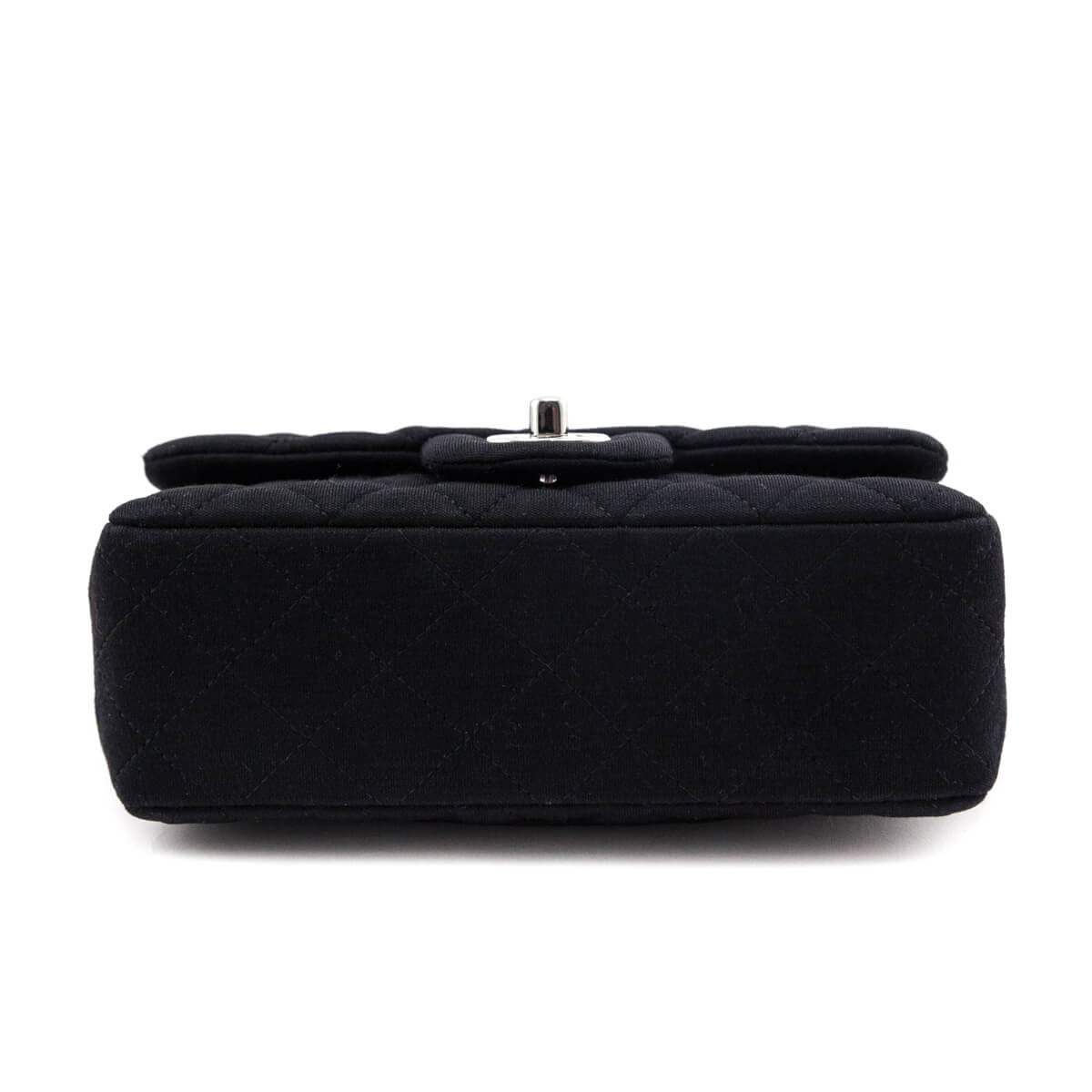 Chanel Black Jersey Mini Rectangular Flap Bag