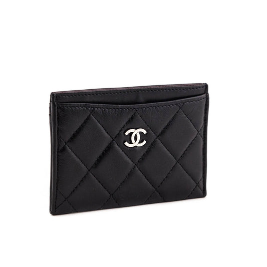 Chanel Black Lambskin Card Holder