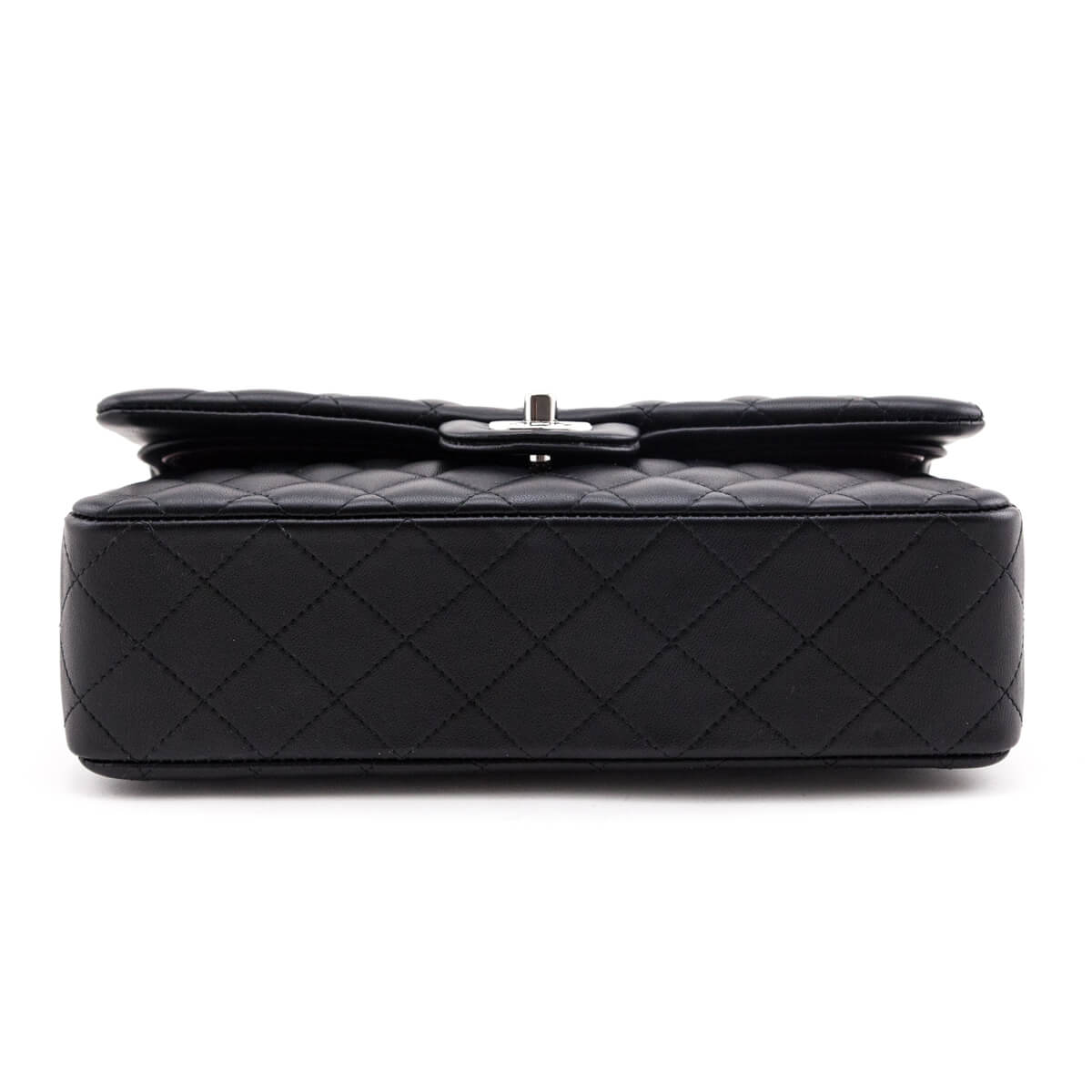 Chanel Black Lambskin Quilted Medium Double Flap