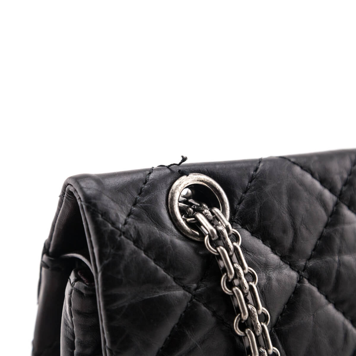 Chanel Black Quilted Aged Calfskin 2.55 Reissue 226 Flap Bag