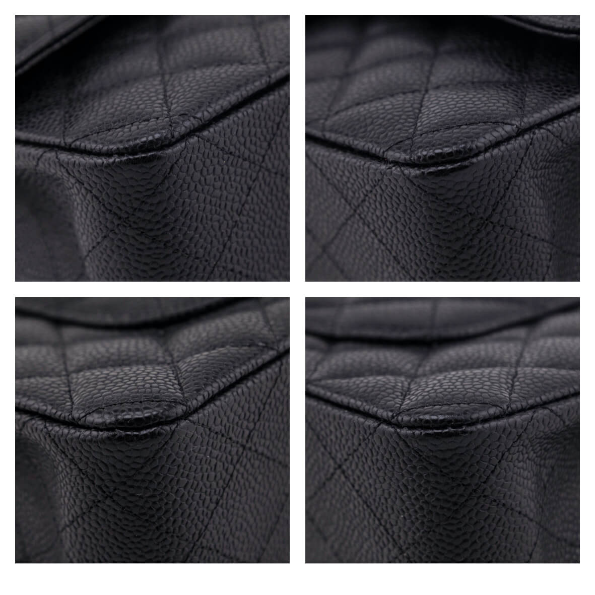 Chanel Black Quilted Caviar Medium Classic Double Flap Bag