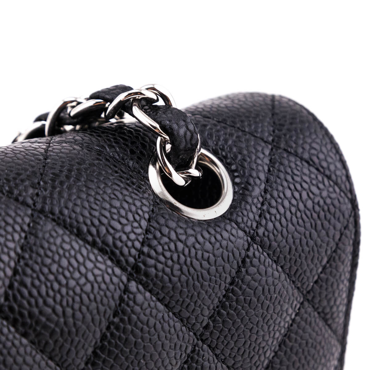 Chanel Black Quilted Caviar Medium Classic Double Flap Bag