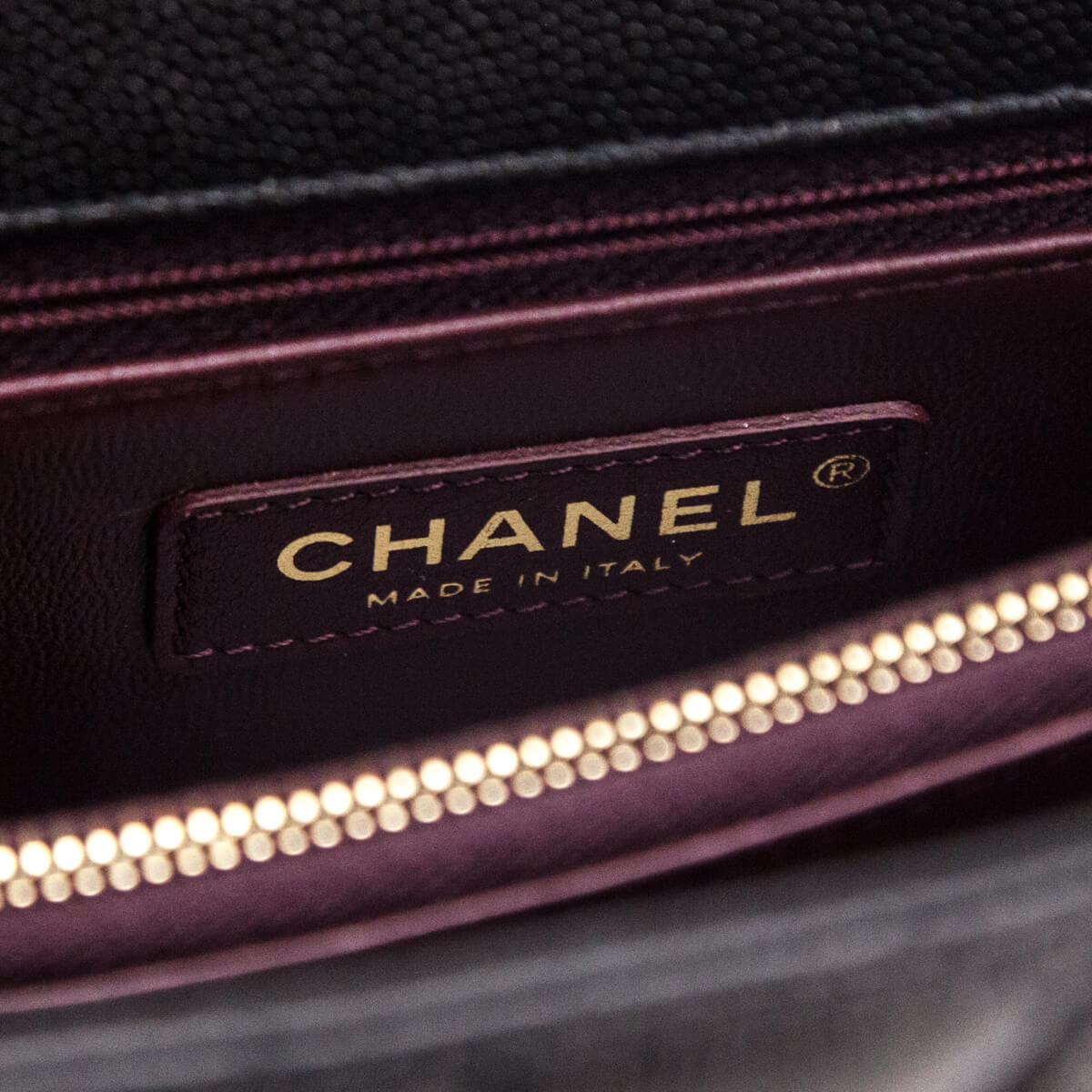 Chanel Black Quilted Caviar Small Coco Handle Flap Bag