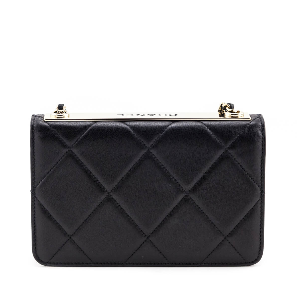 Chanel Black Quilted Lambskin Trendy CC Wallet On Chain