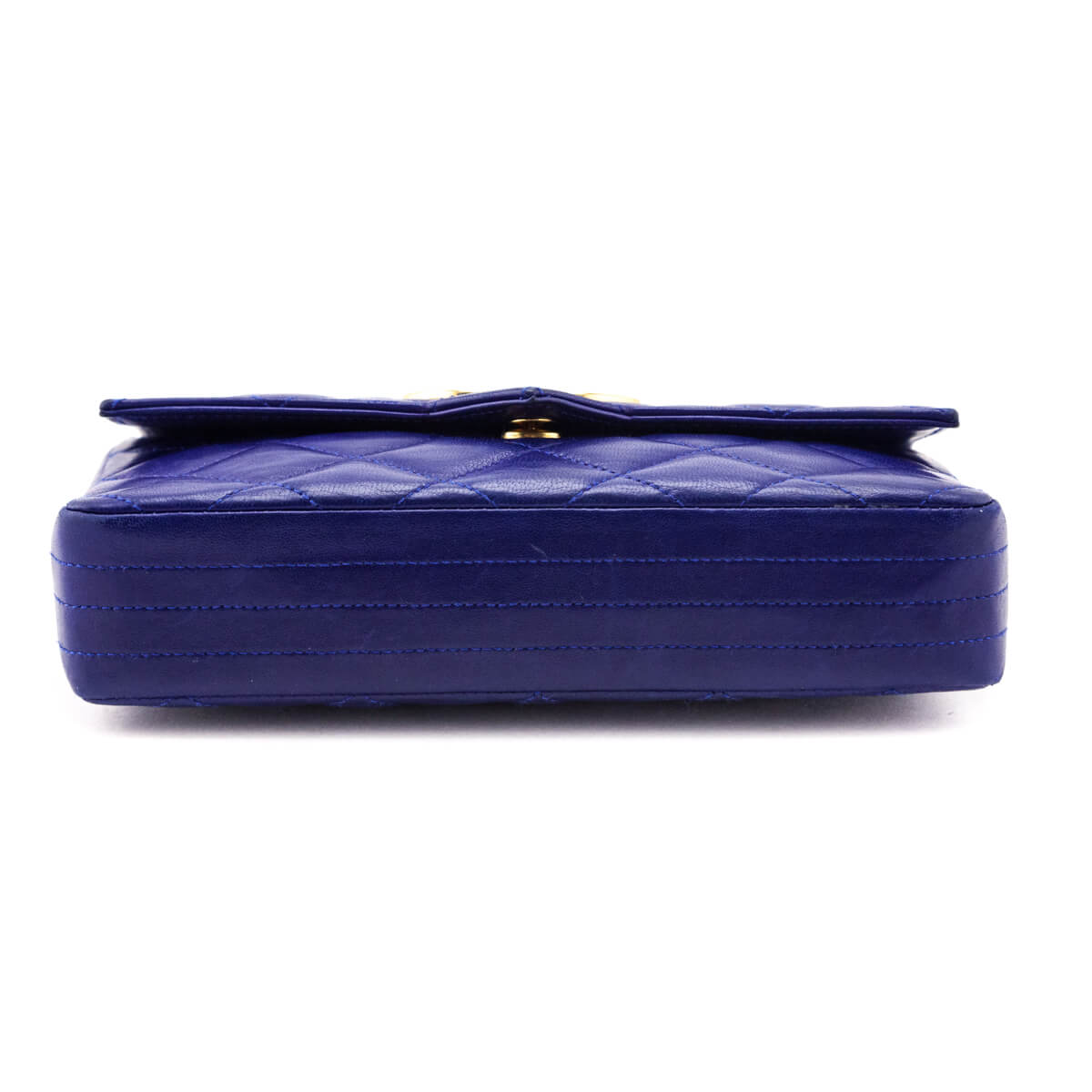 Chanel Blue Lambskin Quilted Vintage Pointed Flap Bag